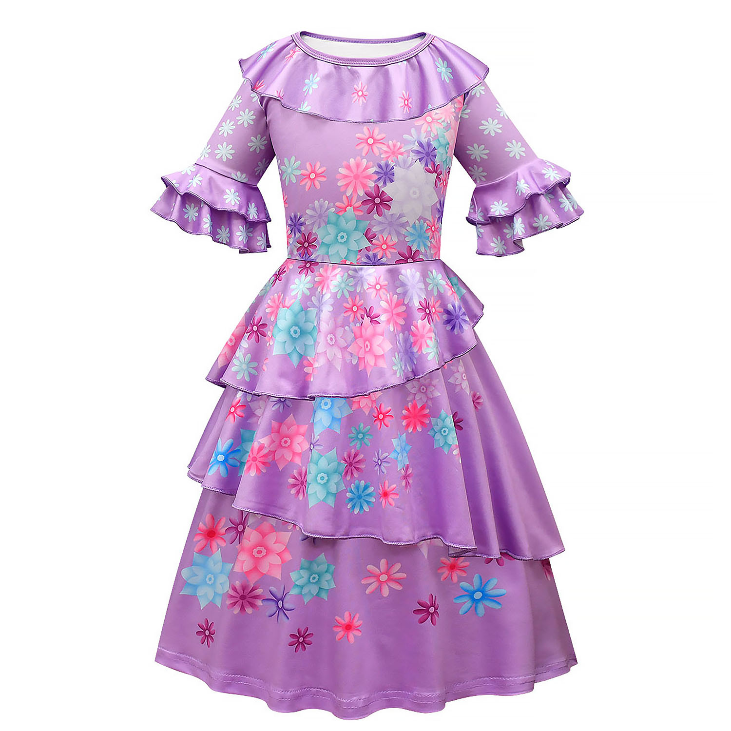 Kids Girls Isabella Dress Cosplay Costume Julieta Madrigal Summer Princess Dress